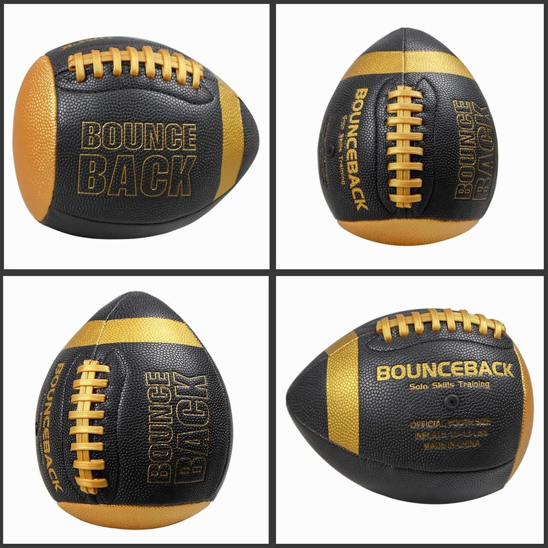 BOUNCEBACK Soft Leather Training Football, Youth Size & Official Size, Fatherless PU PassCatch Solo Enhancing Passing Catching(with Pump) - Image 5